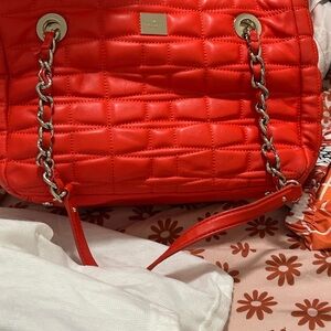 Kate Spade Red Quilted Shoulder Bag